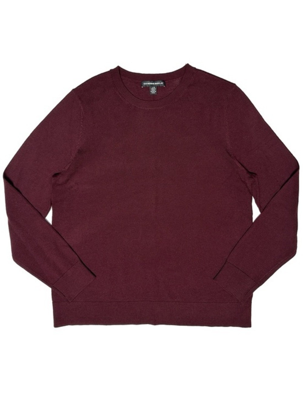 Katherine Barclay Extra Fine 100% Merino Wool Burgundy Washable Women’s Large